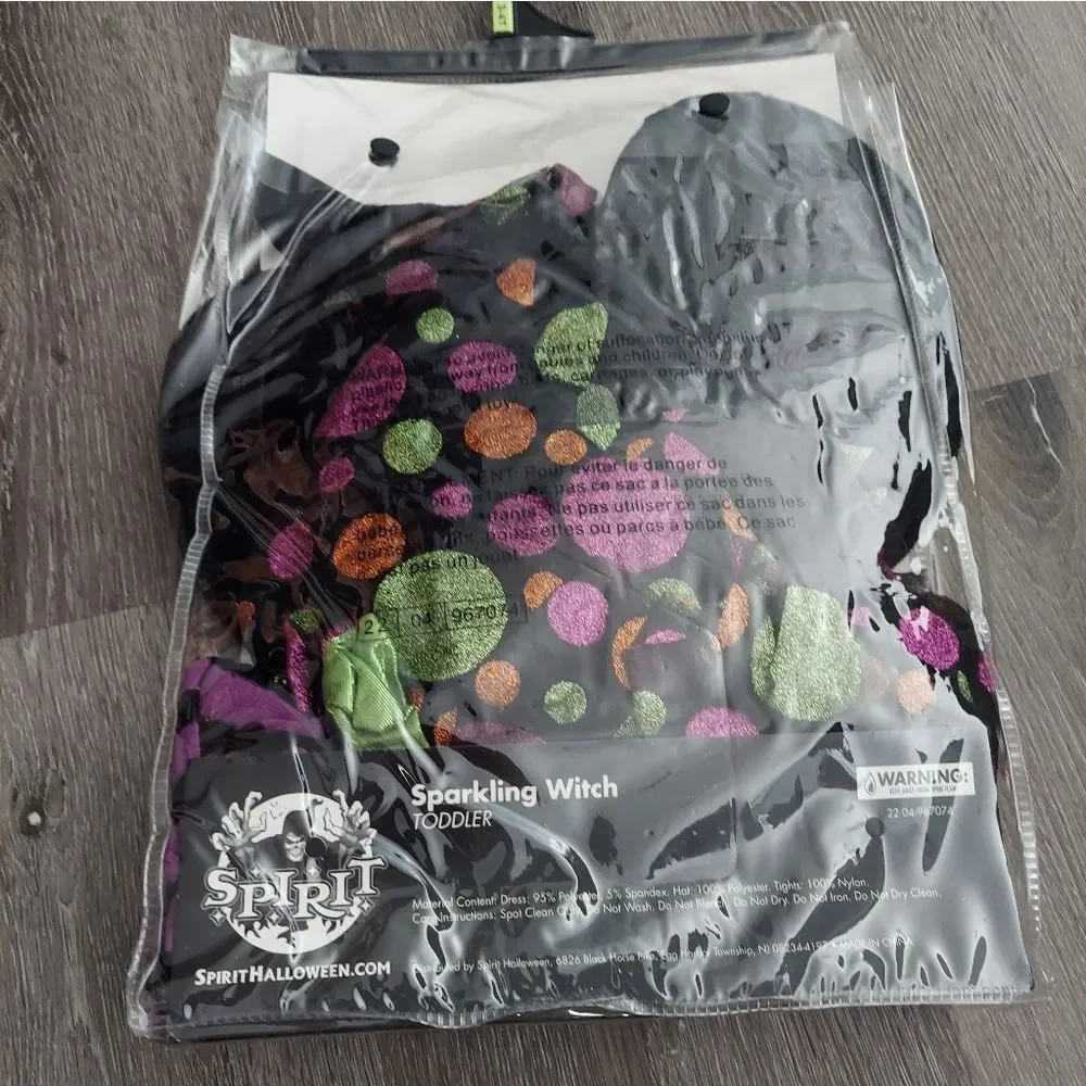 Spirit Halloween Toddler Sparkling Witch Costume 3T-4T - Picture 3 of 7
